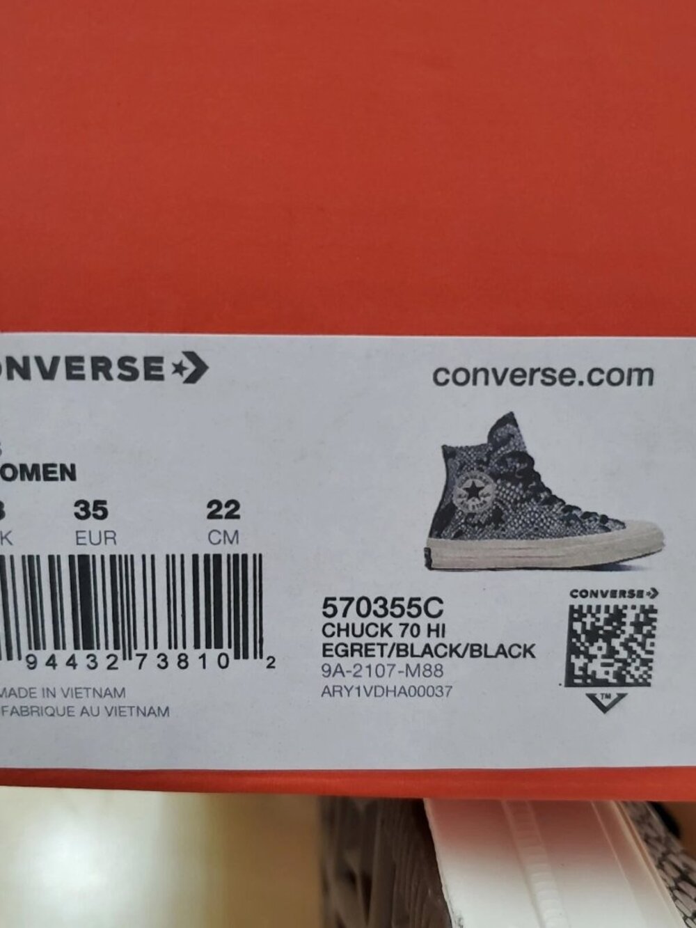 Converse Python Chuck 70 High Top Women's Leather Shoes Size 5 Animal 570355C - Picture 9 of 9